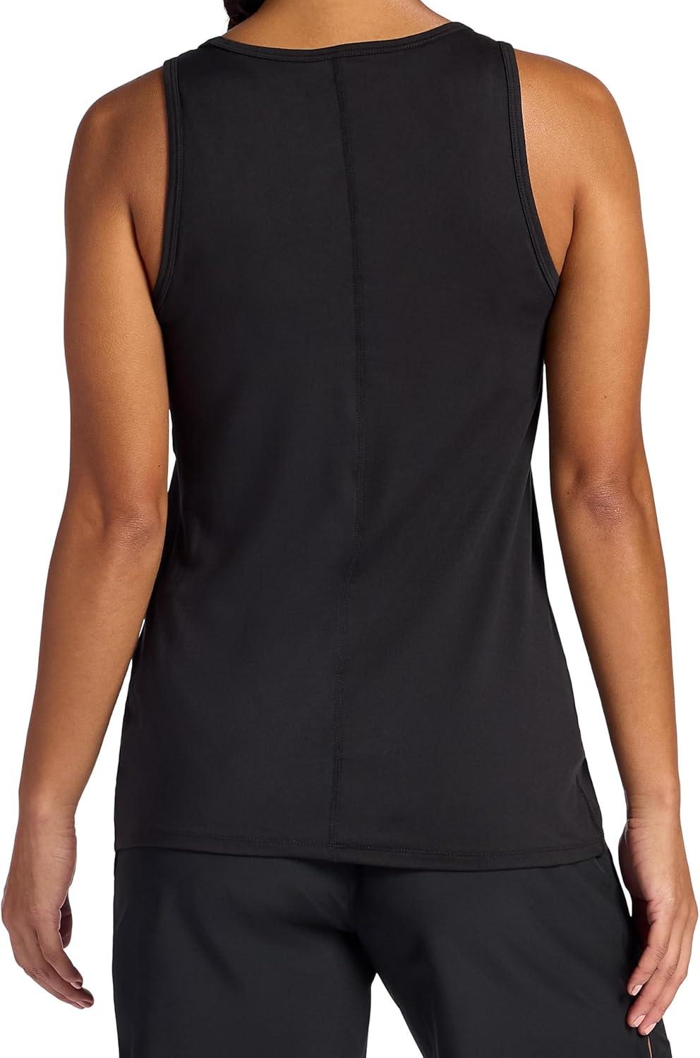 imageGaiam Womens Relax Crewneck Tank Top Relaxed Fit Stretch Midweight MaterialBlack Tap Shoe