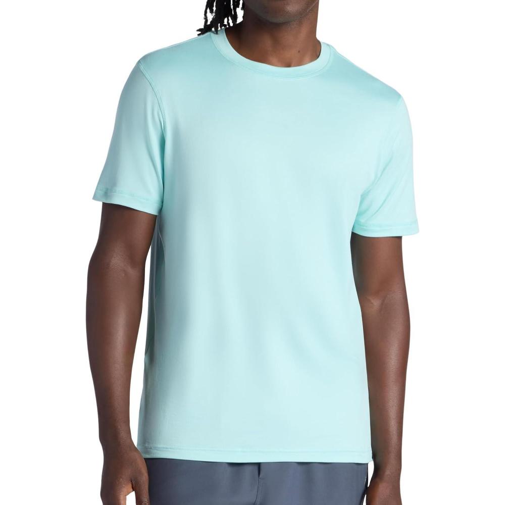 imageGaiam Mens Everyday Basic Crewneck Top Standard Fit Stretch Midweight MaterialBonnie Blue