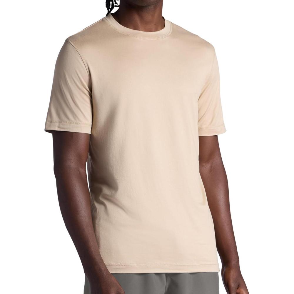 imageGaiam Mens Everyday Basic Crewneck Top Standard Fit Stretch Midweight MaterialHumus