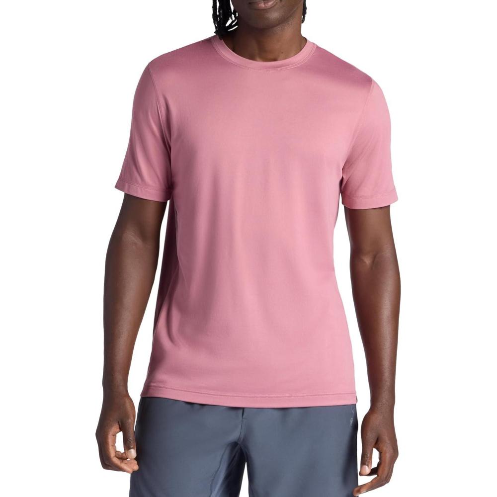 imageGaiam Mens Everyday Basic Crewneck Top Standard Fit Stretch Midweight MaterialMesa Rose