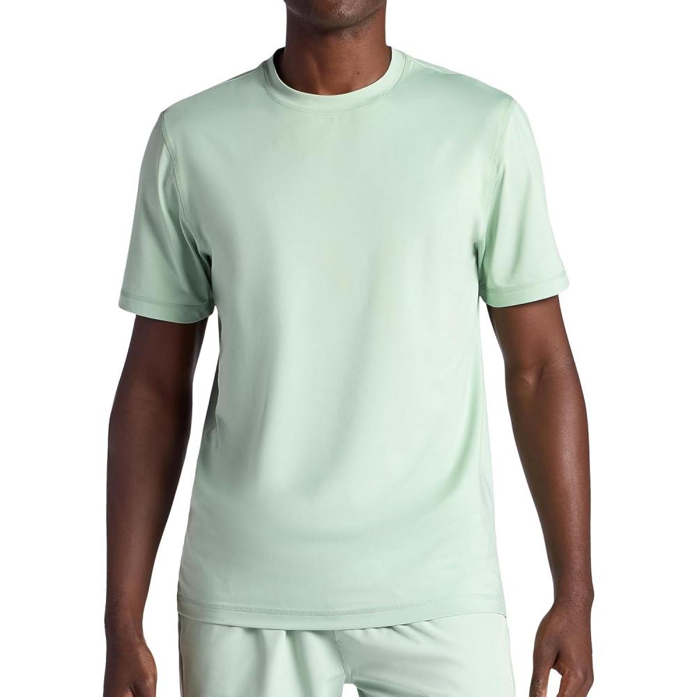 imageGaiam Mens Omtech Short Sleeve Crewneck TShirt Standard Fit Stretch Lightweight Performance MaterialDusty Green