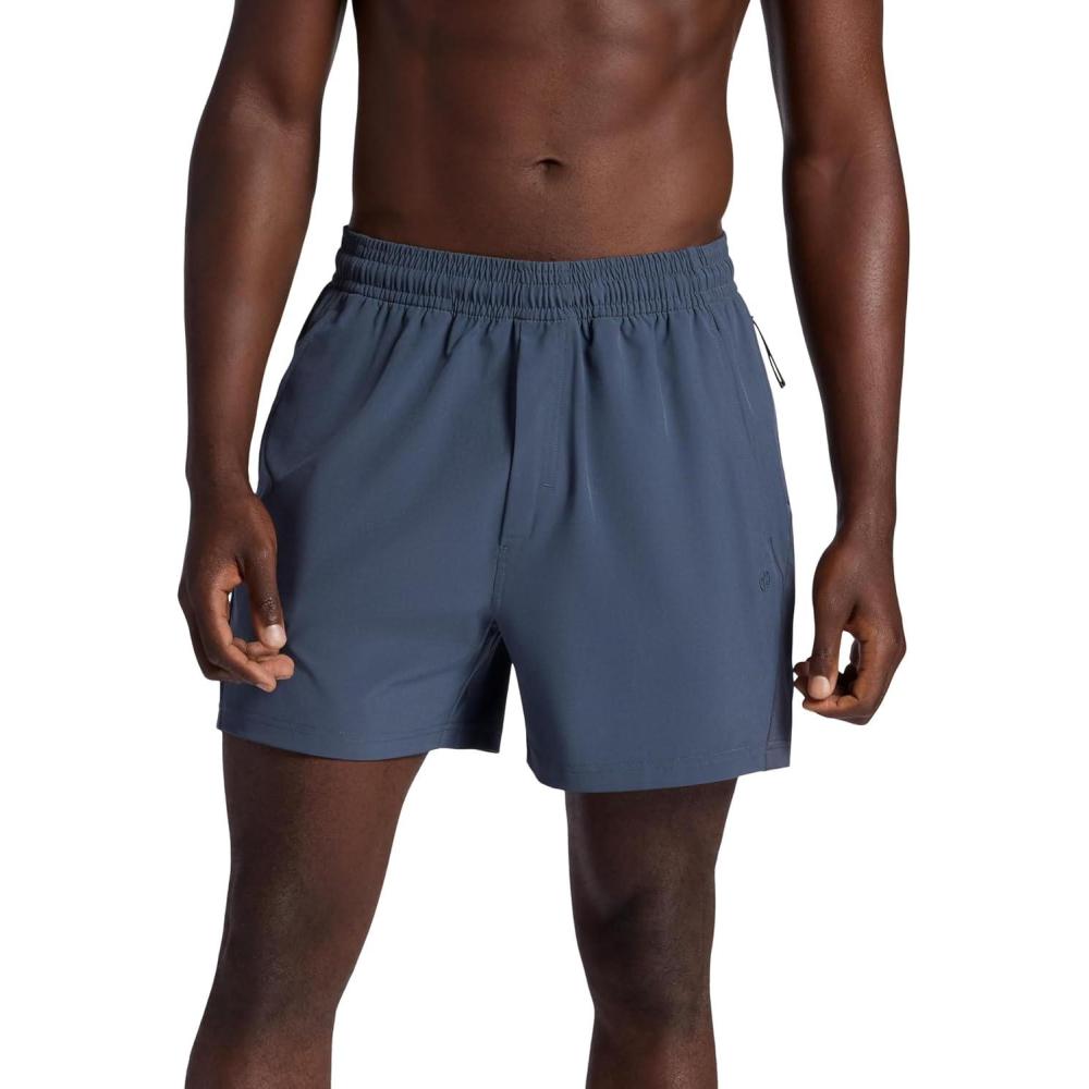 imageGaiam Mens Veda Short Standard Fit Stretch Lightweight Material MoistureWickingCool Grey 5 Inseam