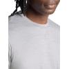 Gaiam Men’s Everyday Basic Crewneck Top, Standard Fit, Stretch Midweight Material(Sleet Heather)