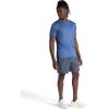 Gaiam Men’s Everyday Basic Crewneck Top, Standard Fit, Stretch Midweight Material(True Navy Heather)