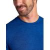 Gaiam Men’s Long Sleeve Crewneck Top, Standard Fit, Stretch Midweight Material(Limoges Heather – Intent)