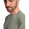 Gaiam Men’s Long Sleeve Crewneck Top, Standard Fit, Stretch Midweight Material(Sea Spray – Bliss Balance)