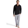 Gaiam Men’s Serenity Flow Long Sleeve Cowl Neck Quarter-zip Hoodie, Standard Fit, Stretch Midweight Material(Black)