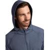 Gaiam Men’s Serenity Flow Long Sleeve Cowl Neck Quarter-zip Hoodie, Standard Fit, Stretch Midweight Material(Cool Grey Heather)