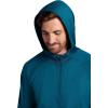Gaiam Men’s Serenity Flow Long Sleeve Cowl Neck Quarter-zip Hoodie, Standard Fit, Stretch Midweight Material(Submerged Heather)