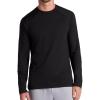 Gaiam Men’s Long Sleeve Crewneck Top, Standard Fit, Stretch Midweight Material(Black – Bliss Balance)