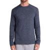 Gaiam Men’s Long Sleeve Crewneck Top, Standard Fit, Stretch Midweight Material(Cool Grey Heather – Bliss Balance)