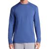 Gaiam Men’s Long Sleeve Crewneck Top, Standard Fit, Stretch Midweight Material(True Navy – Bliss Balance)