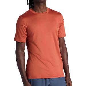 Gaiam Men’s Everyday Basic Crewneck Top, Standard Fit, Stretch Midweight Material(Bruschetta)