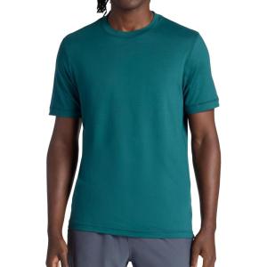 Gaiam Men’s Everyday Basic Crewneck Top, Standard Fit, Stretch Midweight Material(Deep Teal)