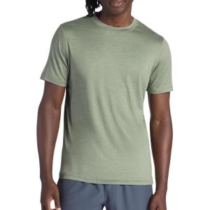 Gaiam Men’s Everyday Basic Crewneck Top, Standard Fit, Stretch Midweight Material(Dusty Green)