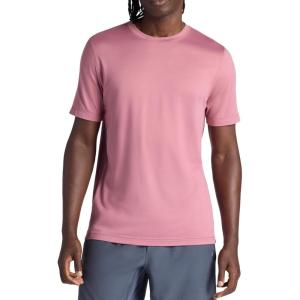Gaiam Men’s Everyday Basic Crewneck Top, Standard Fit, Stretch Midweight Material(Mesa Rose)