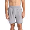 Gaiam Men’s Nomad 7” Short, Standard Fit, Stretch Lightweight Material, Moisture-Wicking(Sleet)