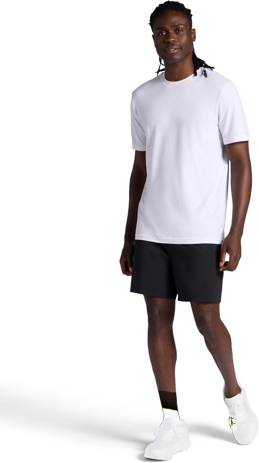 imageGaiam Mens Hatha 20 7 Short Standard Fit Stretch Lightweight Material MoistureWickingBlack