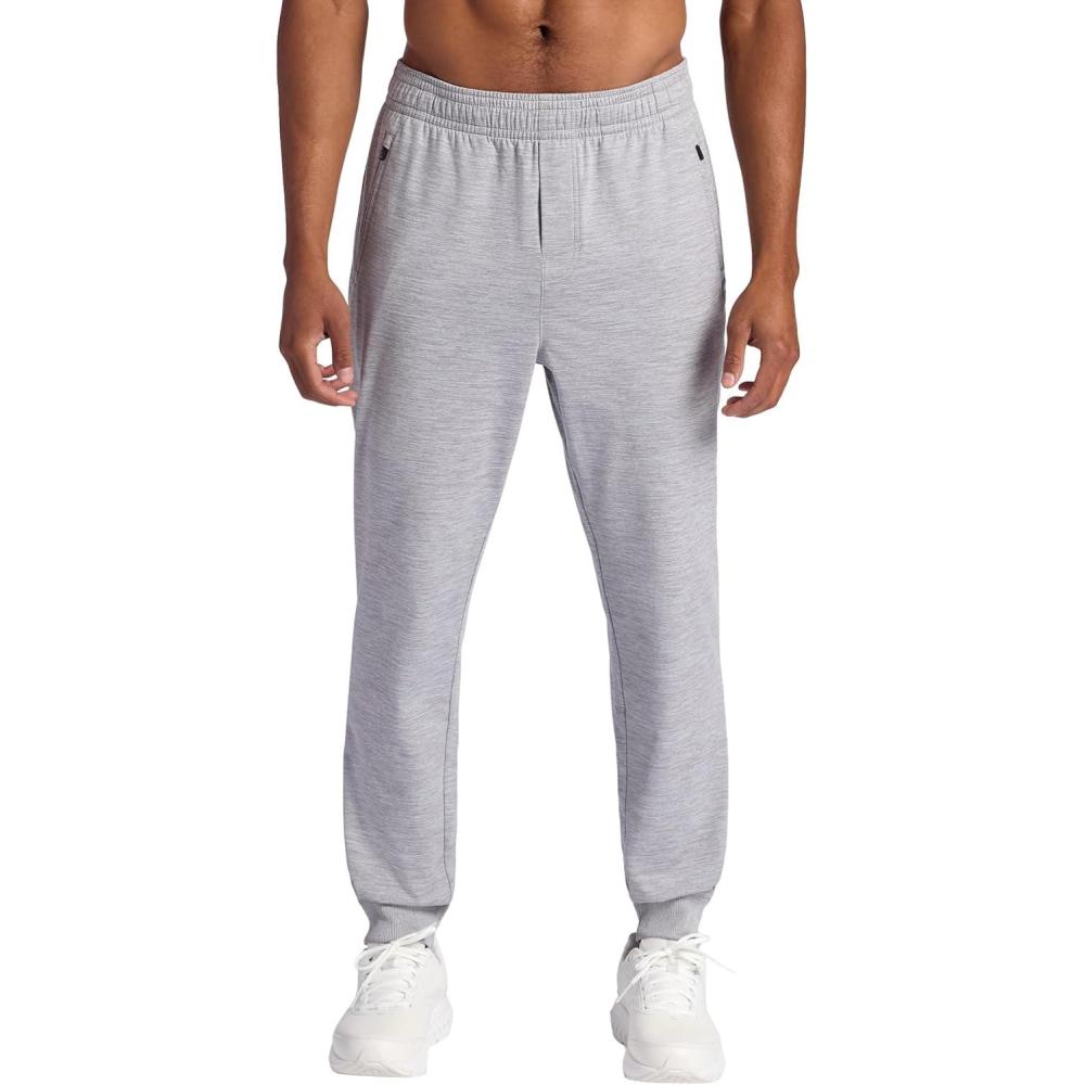 imageGaiam Mens Chill Flex Jogger Slim Fit 30 Inseam Stretch Midweight MaterialSleet Heather