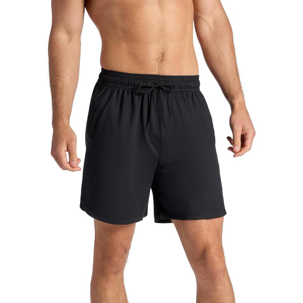 imageGaiam Mens Everyday Basic 7 Short 20 Relaxed Fit Stretch Midweight MaterialBlack