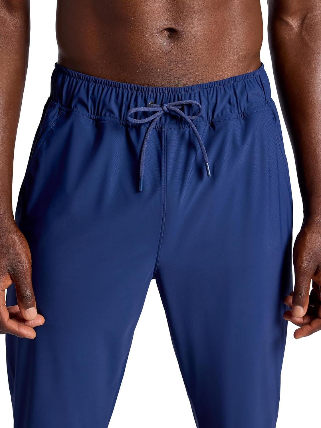 imageGaiam Mens Lotus Oblong Pant Standard Fit 31 Inseam Stretch Heavyweight Terry MaterialMedieval Blue