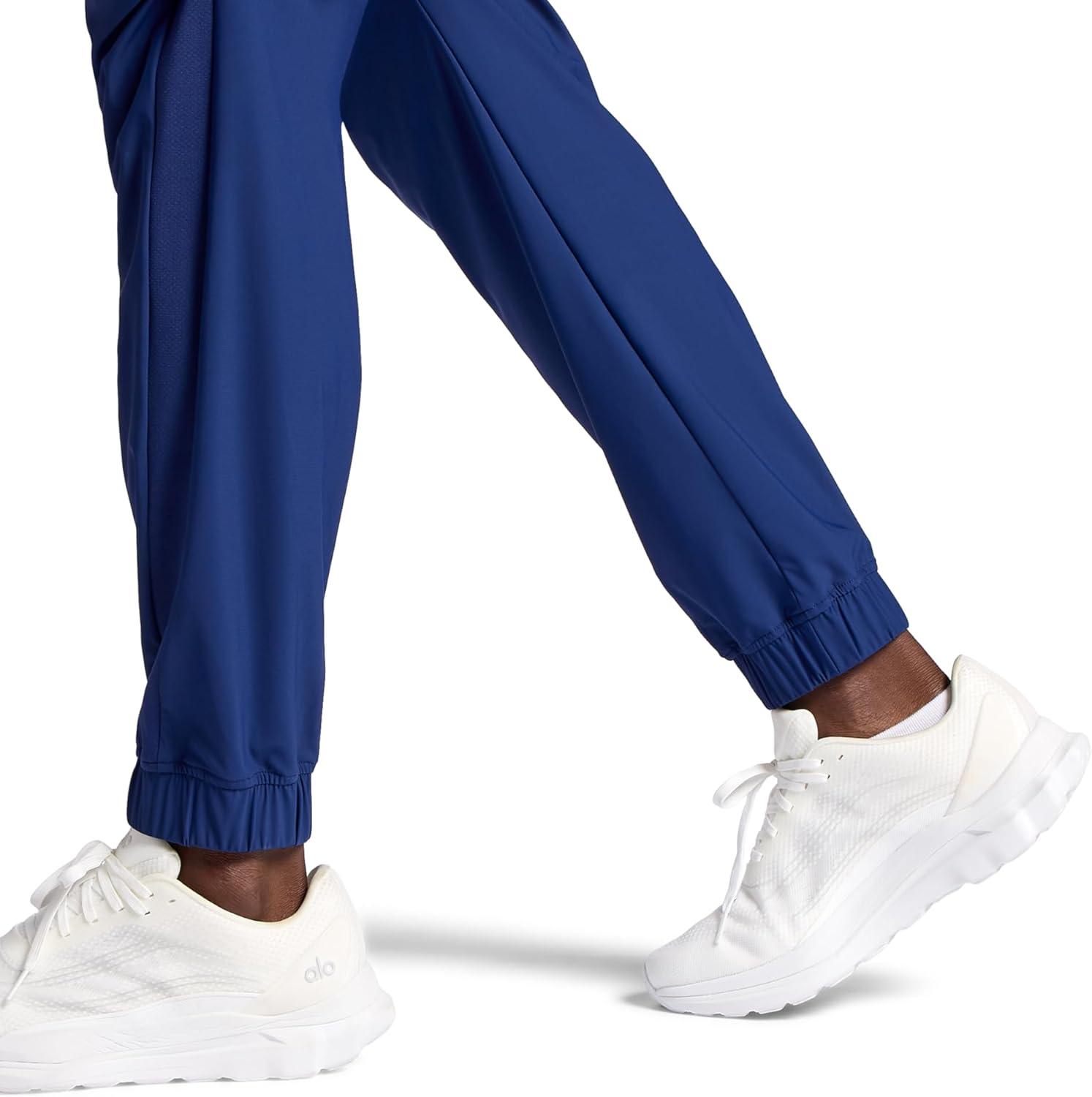 imageGaiam Mens Lotus Oblong Pant Standard Fit 31 Inseam Stretch Heavyweight Terry MaterialMedieval Blue