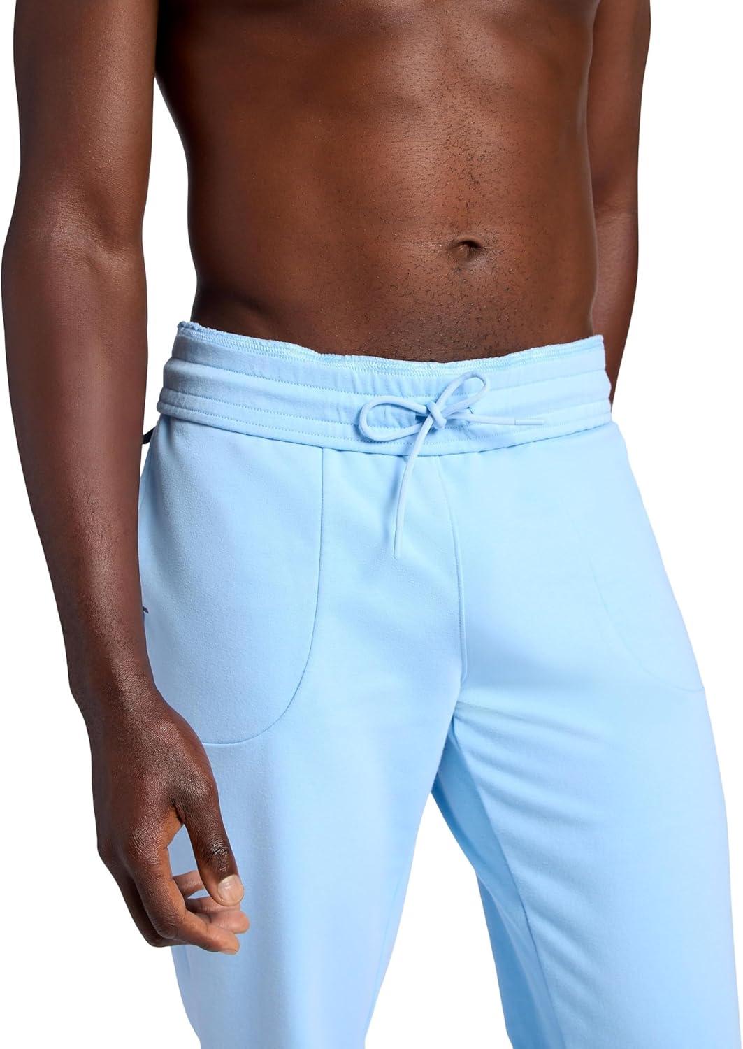 imageGaiam Mens Lotus Oblong Pant Standard Fit 31 Inseam Stretch Heavyweight Terry MaterialPlacid Blue