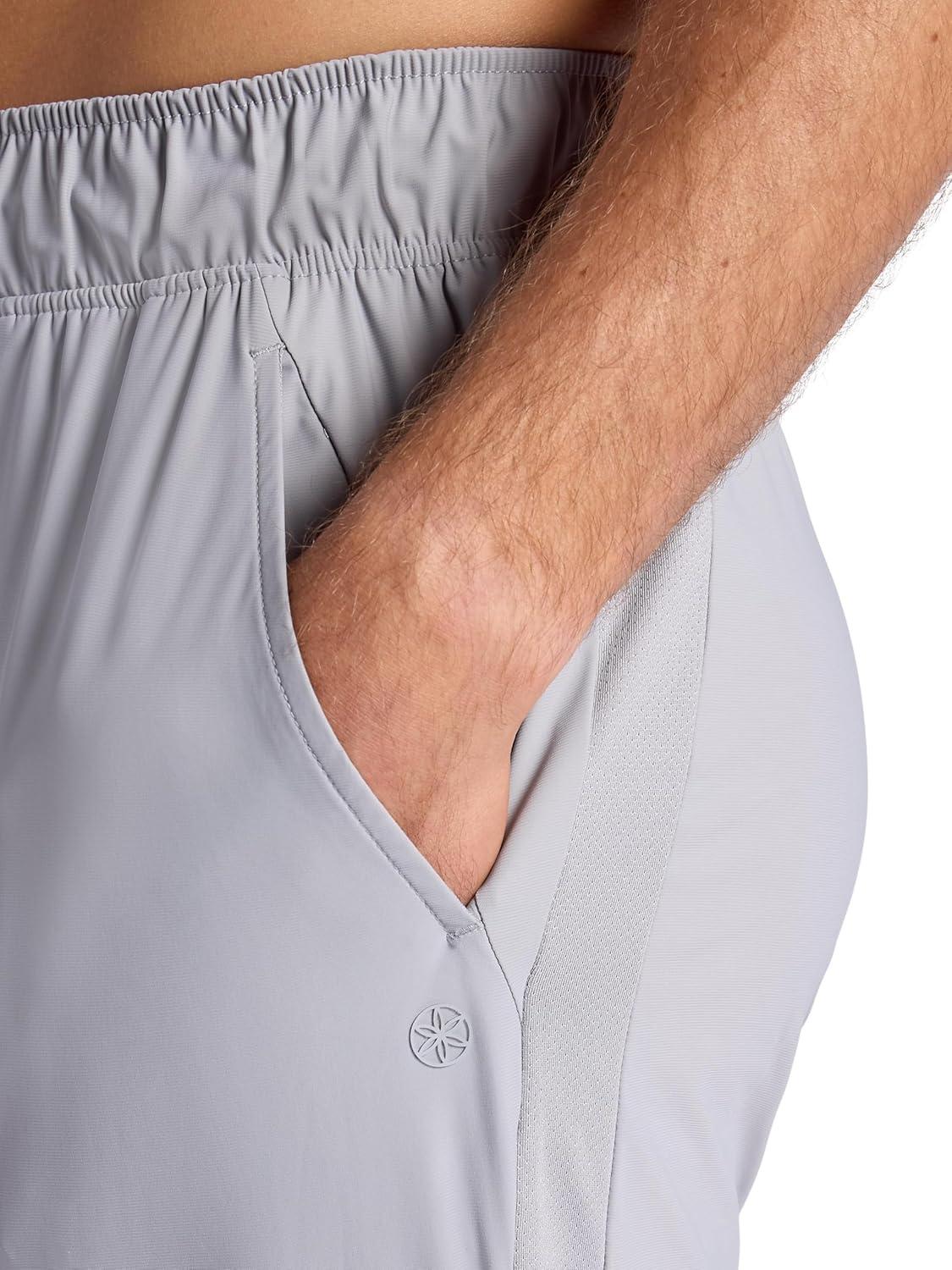 imageGaiam Mens Lotus Oblong Pant Standard Fit 31 Inseam Stretch Heavyweight Terry MaterialSleet