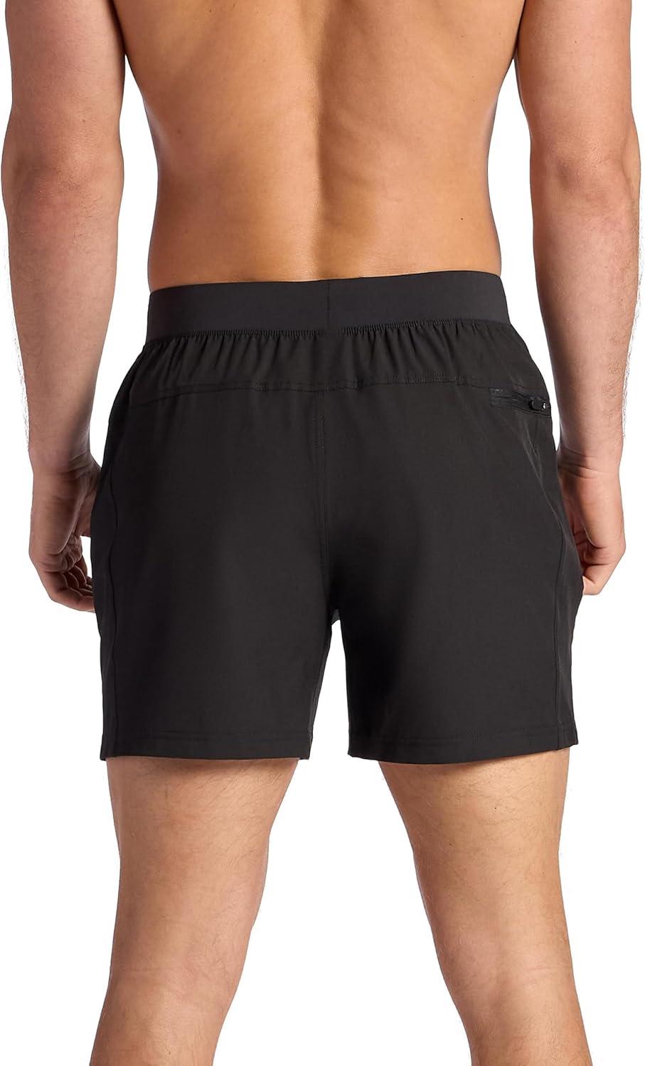 imageGaiam Mens Upside 5 Short Standard Fit Stretch Lightweight Material MoistureWickingBlack