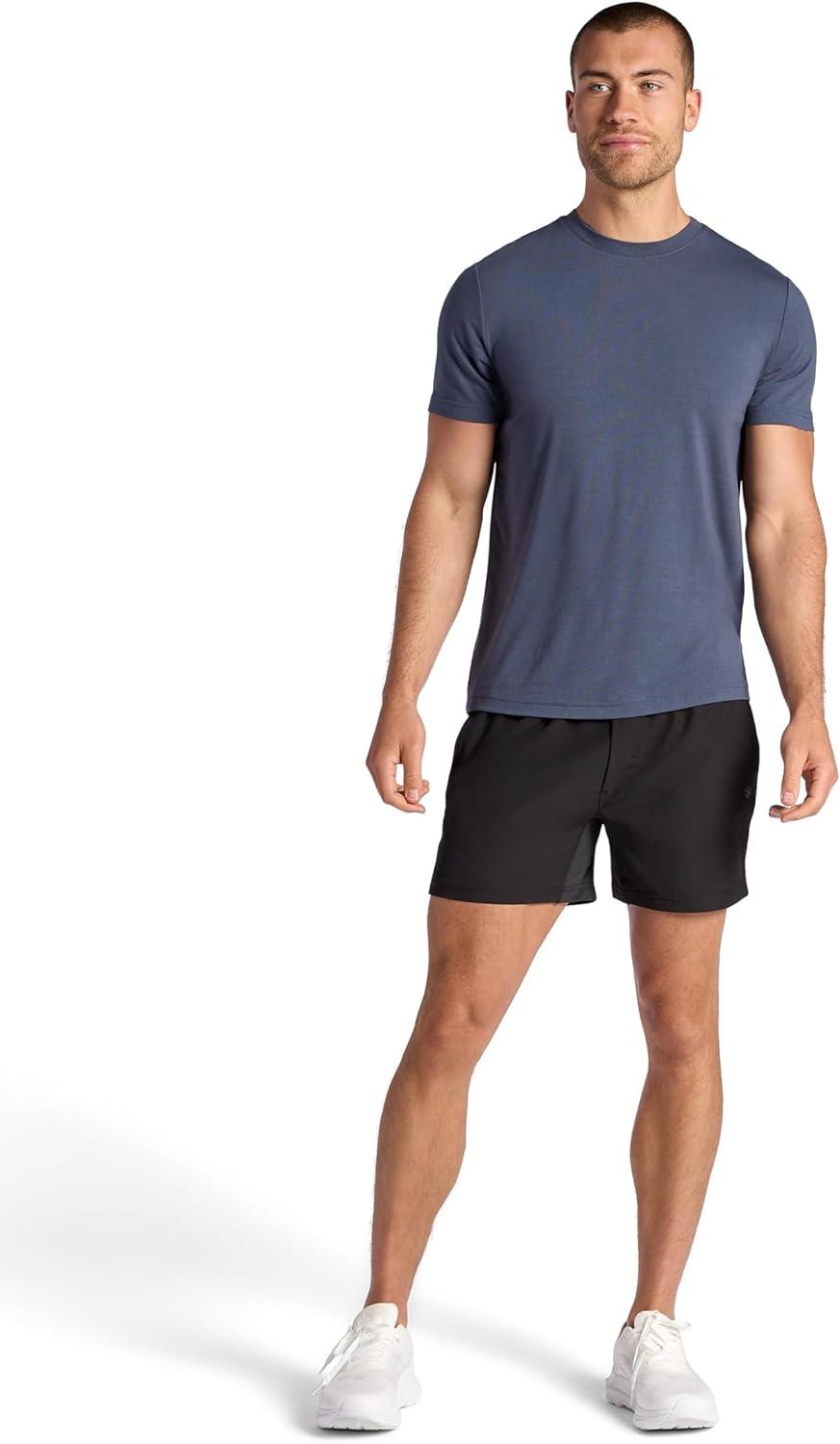 imageGaiam Mens Upside 5 Short Standard Fit Stretch Lightweight Material MoistureWickingBlack
