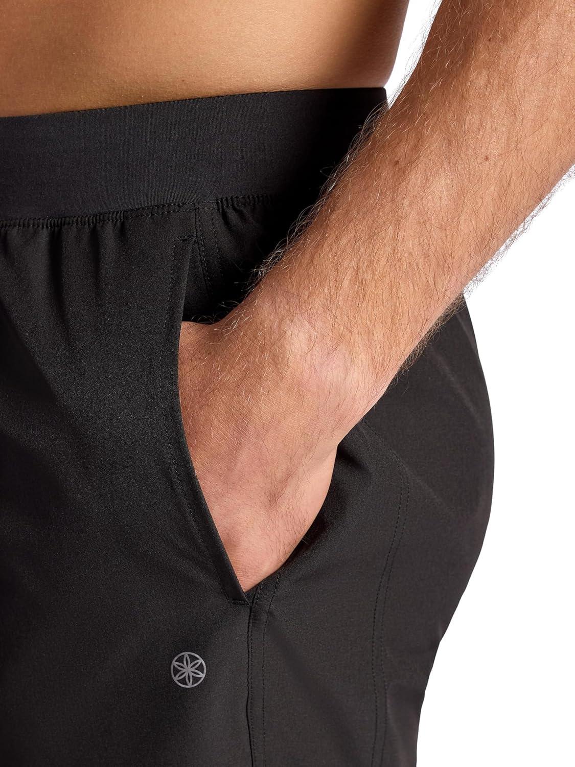 imageGaiam Mens Upside 5 Short Standard Fit Stretch Lightweight Material MoistureWickingBlack