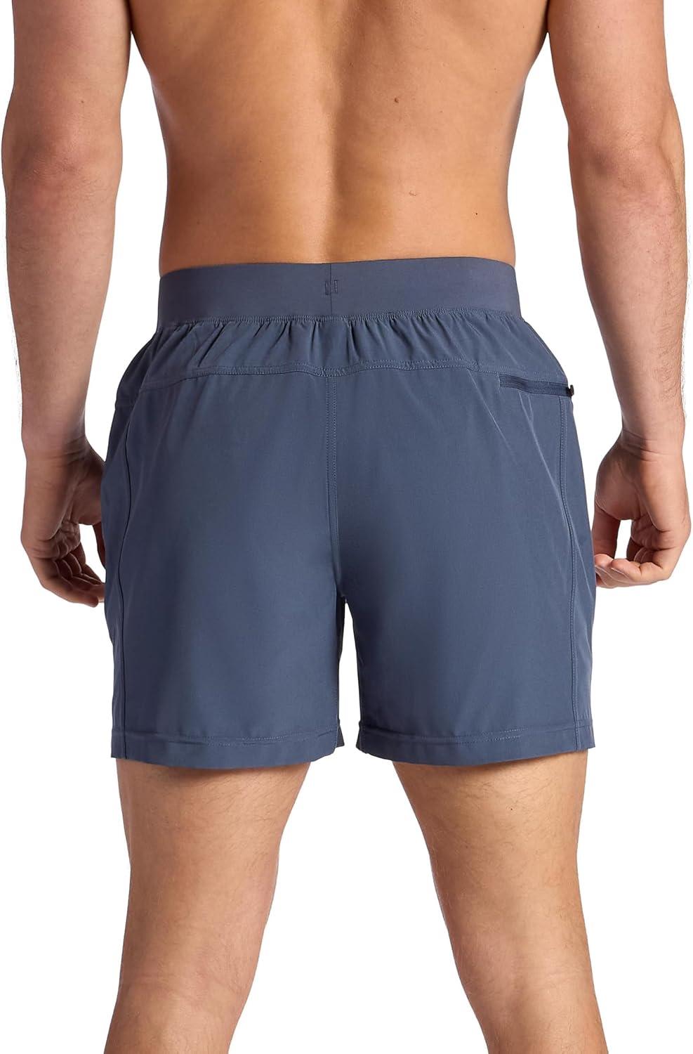 imageGaiam Mens Upside 5 Short Standard Fit Stretch Lightweight Material MoistureWickingCool Grey