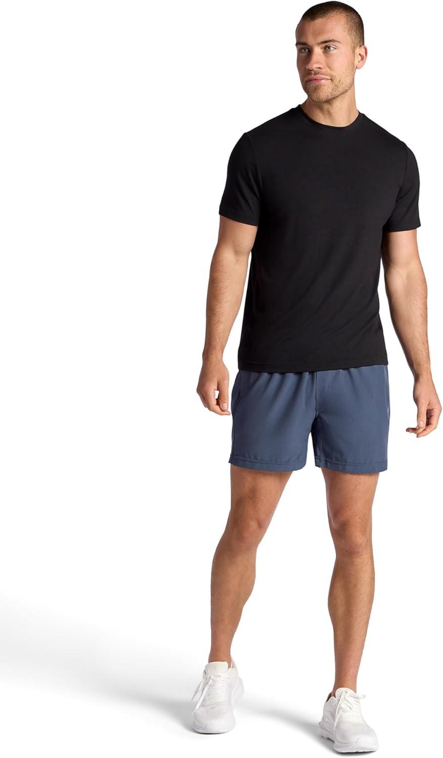 imageGaiam Mens Upside 5 Short Standard Fit Stretch Lightweight Material MoistureWickingCool Grey
