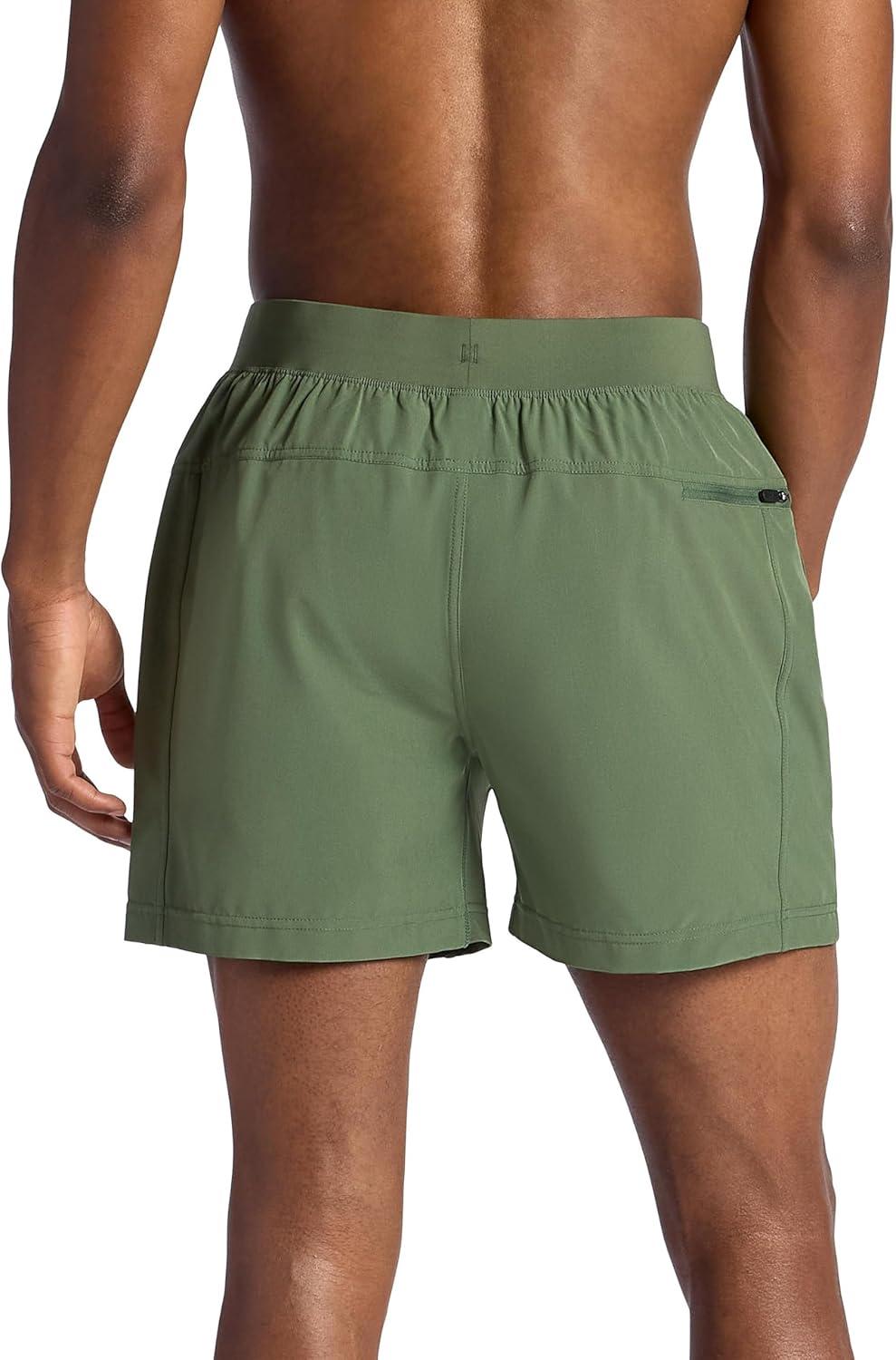 imageGaiam Mens Upside 5 Short Standard Fit Stretch Lightweight Material MoistureWickingDuck Green