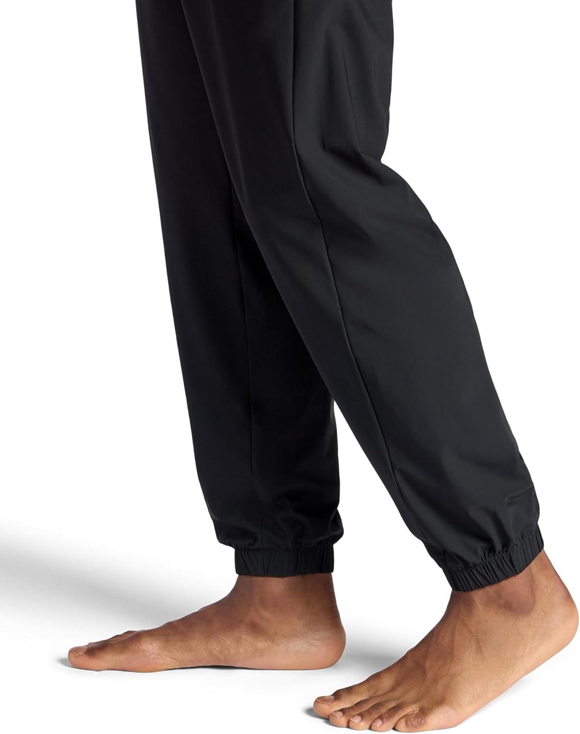 imageGaiam Mens Warrior Pose Pant Standard Fit 31 Inseam Stretch Lightweight Material MoistureWickingBlack