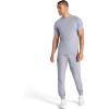 Gaiam Men’s Lotus Oblong Pant, Standard Fit, 31” Inseam, Stretch Heavyweight Terry Material(Sleet)