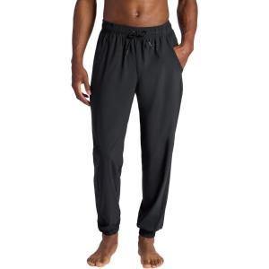 Gaiam Men’s Warrior Pose Pant, Standard Fit, 31” Inseam, Stretch Lightweight Material, Moisture-Wicking(Black)