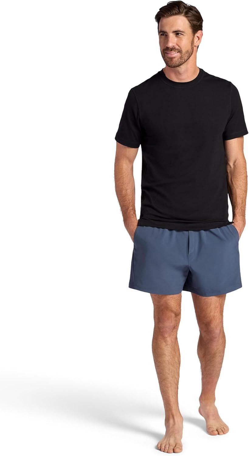 imageGaiam Mens Zen Vent Short Sleeve Crewneck TShirt Standard Fit Stretch Midweight MaterialBlack