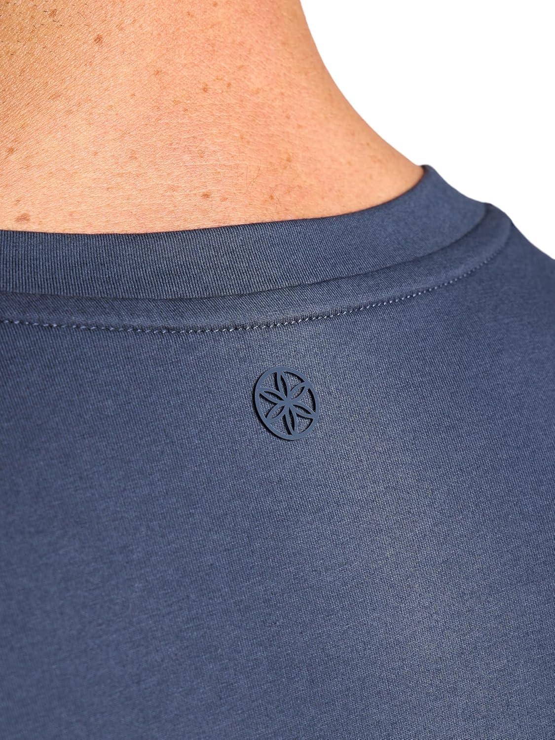 imageGaiam Mens Zen Vent Short Sleeve Crewneck TShirt Standard Fit Stretch Midweight MaterialCool Grey