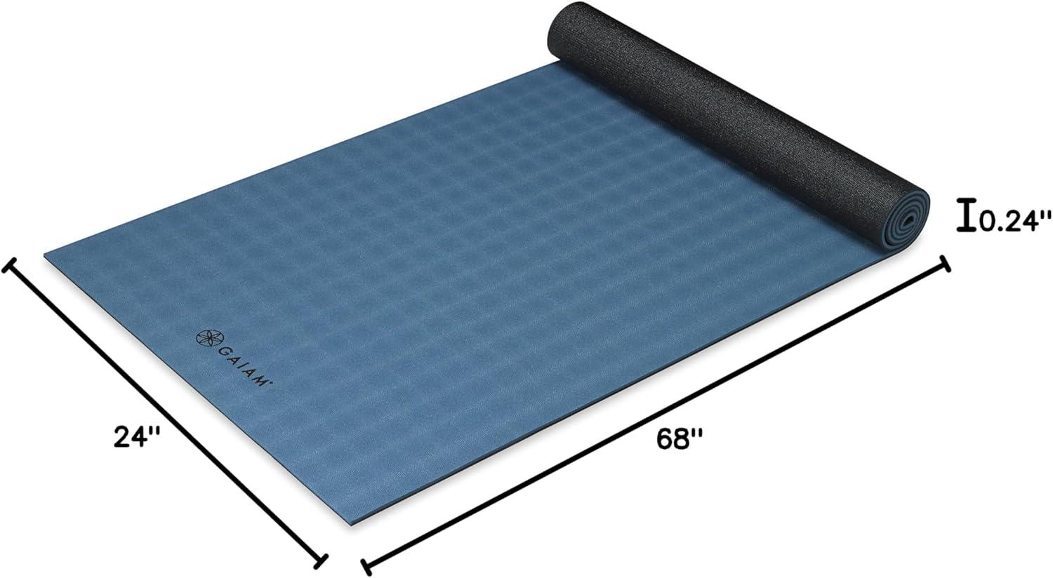 imageGaiam Yoga Mat UltraSticky 6mm Extra Thick Exercise amp Fitness Mat All Types Yoga Pilates amp Floor Exercises 68 x 24 x 6mm Thick