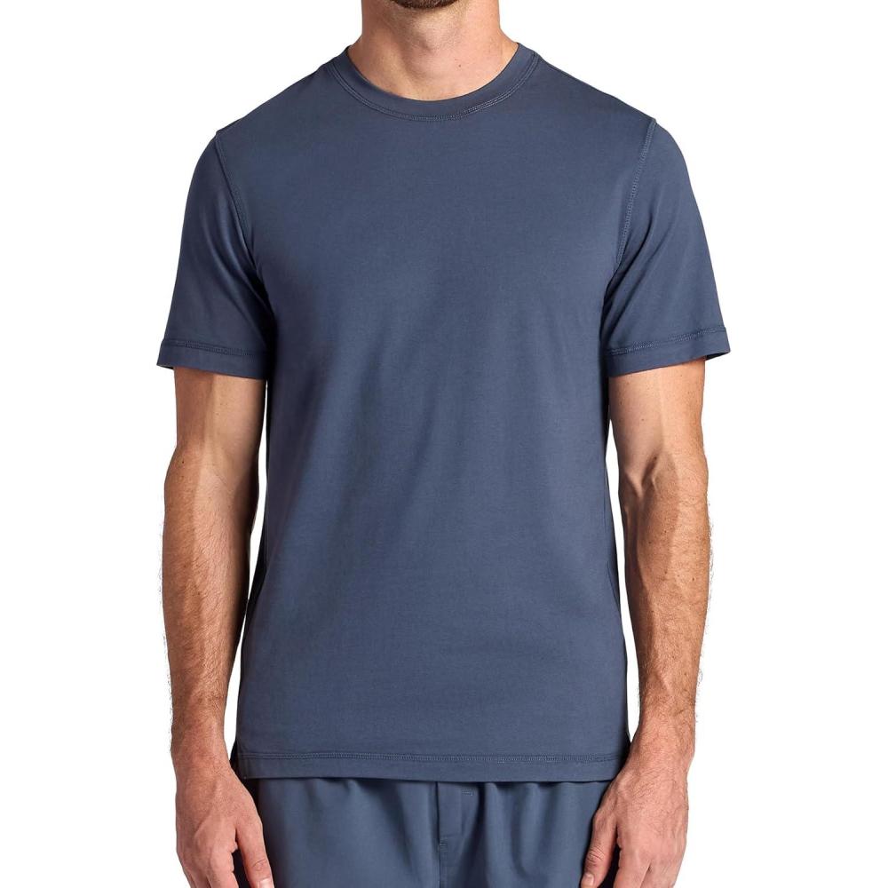 imageGaiam Mens Zen Vent Short Sleeve Crewneck TShirt Standard Fit Stretch Midweight MaterialCool Grey