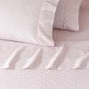 Gaiam King Sheet Set Whispering Blue – 6PC Solid Microfiber Cooling Sheets, Wrinkle Resistant, Quick Dry, Lightweight, Soft Brushed Finish(Ikat Fan Blush)