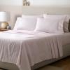Gaiam King Sheet Set Whispering Blue – 6PC Solid Microfiber Cooling Sheets, Wrinkle Resistant, Quick Dry, Lightweight, Soft Brushed Finish(Ikat Fan Blush)