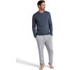 Gaiam Men’s Long Sleeve Henley Shirt, Standard Fit, Stretch Midweight Material(Cool Grey Heather – Bliss Balance)