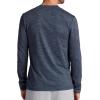 Gaiam Men’s Long Sleeve Henley Shirt, Standard Fit, Stretch Midweight Material(Cool Grey Heather – Bliss Balance)