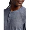 Gaiam Men’s Long Sleeve Henley Shirt, Standard Fit, Stretch Midweight Material(Ebony Heather – Commuter)
