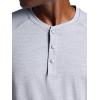 Gaiam Men’s Long Sleeve Henley Shirt, Standard Fit, Stretch Midweight Material(Sleet Heather – Commuter)