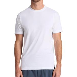 Gaiam Men’s Zen Vent Short Sleeve Crewneck T-Shirt, Standard Fit, Stretch Midweight Material(Stark White)