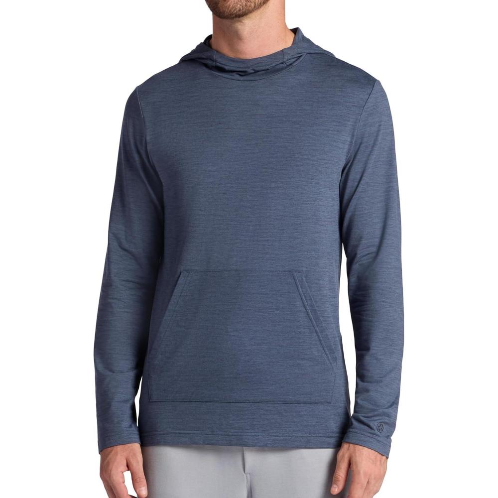 imageGaiam Mens Bliss Balance Long Sleeve Pullover Hoodie Relaxed Fit Stretch Midweight MaterialCool Grey Heather