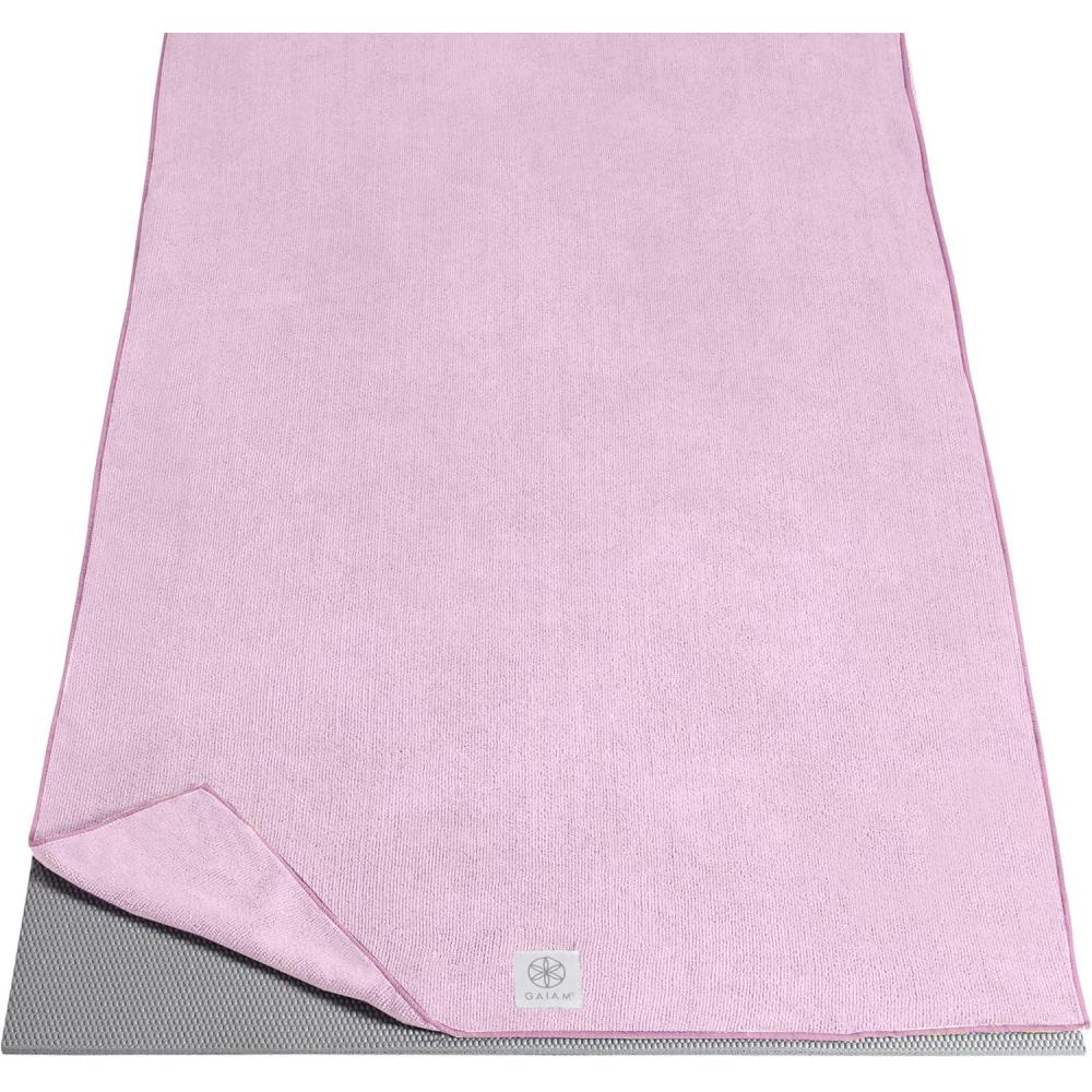 imageGaiam Yoga Mat Towel Microfiber MatSized Yoga Towel for Hot Yoga 68 L x 24 W SkywayLilac Lace